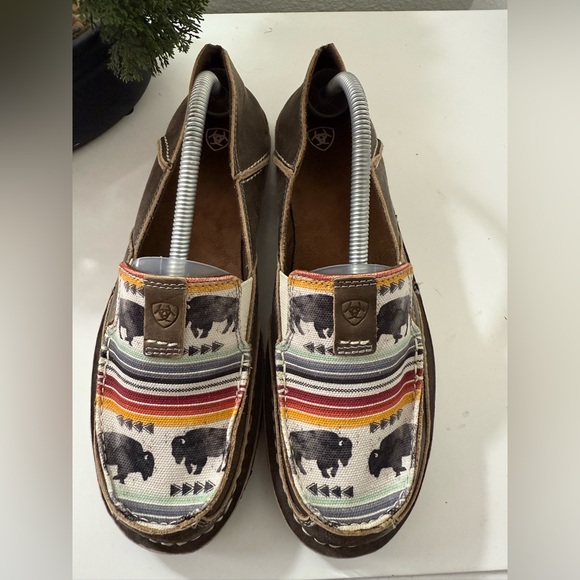 Ariat Other - Ariat Multicolor Bison Pattern Slip-Ons